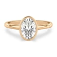 thumbnail image 3 of Cora Jewellery 1.68CT Bezel set Oval Moissanite Enagagement Ring for Women, 10K Rose Gold, 3 of 8