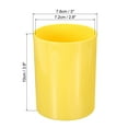 thumbnail image 2 of Uxcell Pencil Holder, Makeup Brush Holder Cup Storage Round Desktop Organizer Yellow, 2 of 6