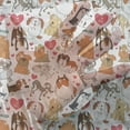 thumbnail image 3 of Dog Lover Tulle Curtains with Rod Pocket, Cartoon Canines Bullterrier Doberman Husky Spaniel Love Theme Funny Characters, Sheer Drape for Wedding Party 2 Panels, 7 Sizes, Multicolor, by Ambesonne, 3 of 3