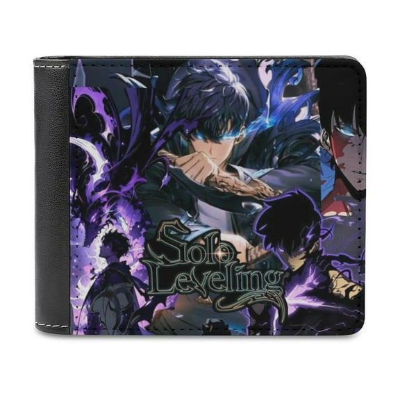 Solo Leveling Slim Bifold Wallet Purse Leather Wallets for Men Women Card Holder Wallets - Thin & Stylish