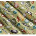 thumbnail image 3 of Soimoi Beige Cotton Cambric Fabric Mixed Vegetable Print Fabric by Yard 42 Inch Wide, 3 of 7