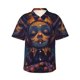 thumbnail image 1 of Fotbe Dreamy Jester Under Stars Camisa Hawaiana para Hombre Unisex – Camisa Casual de Verano con Botones de Manga Corta de Algodón y Lino,Small, 1 of 7
