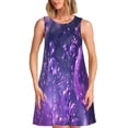 thumbnail image 1 of Easygdp Purple Bubble Abstract Art para Vestido Transpirable de Mujer, Vestido Suelto de Manga Corta con Pliegues y Bolsillos para el Verano, 1 of 7