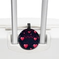 thumbnail image 3 of Valentine's Day Love ECG Set of 2pcs PU Leather Round Suitcase Tags with Privacy Cover and Name ID Tag - Ideal for Travel Luggage, Handbags, Backpacks, School Bags, 3 of 6