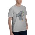 thumbnail image 2 of Cute Koala Men's T-Shirt Cotton 100% Summer Tops Fashion Casual Animal Short Sleeves for Men Women Round Collar Top Tees, 2 of 6