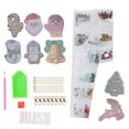 thumbnail image 4 of LHCER Christmas Keychain, 8Pcs Keychain Painting Christmas Pattern DIY Resin Key Ring Luggage Pendants Crafts, 4 of 8