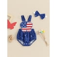 thumbnail image 2 of Bagilaanoe Newborn Baby Girl Summer Rompers Embroidery Sleeveless Bodysuits 3M 6M 9M 12M 18M Infant One Piece Jumpsuit, 2 of 7