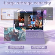 16 FHD Laptop, Intel N5095 Processor, 12GB RAM 512GB SSD, Windows 11,Portable Computer for Work & Student