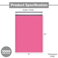 thumbnail image 3 of PSBM Pink Poly Mailers 9" x 12" 1000 Pcs 2 Mil Lightweight Self-Adhesive Glamour Shipping Bags for Retail Needs, 3 of 7