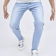 thumbnail image 6 of WAENQINLA Mens Jeans Fashion Slim Fit Skinny Denim Pant Stretch Tapered Jean Pants Distressed Streetwear, 6 of 9