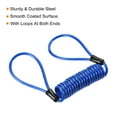 thumbnail image 3 of Uxcell Security Steel Cable 3.5mm x 1.2m/3.94ft Coated Spring Luggage Lock Wire Rope with Double Loop Blue 3 Pack, 3 of 5