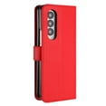 thumbnail image 5 of Allytech Slim Wallet Case for Samsung Galaxy Z Fold4, [Embossed Pattern PU Leather] [Card Slots & Cash Pocket & Magnetic Clasp], Kickstand Shockproof Anti-Scratch Protective Fashion Case, Red, 5 of 7
