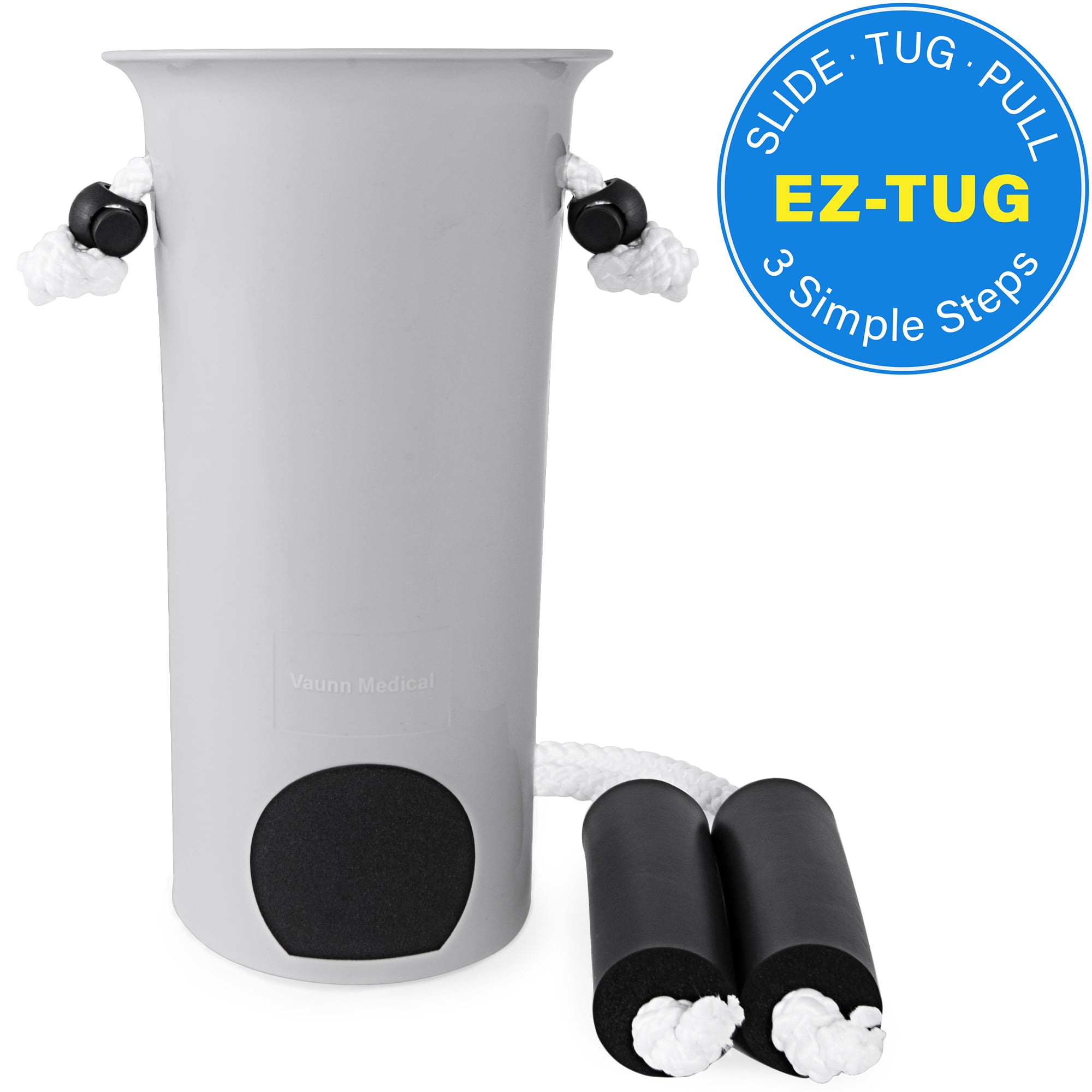 Vaunn Medical EZ-TUG Sock Aid Assist with Foam Grip Handles and Length  Adjustable Cords, White - Walmart.com
