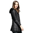 Elezay Women Light Long Jacket Down Feather,Winter Windproof Lightweight Puffer Coats Hooded