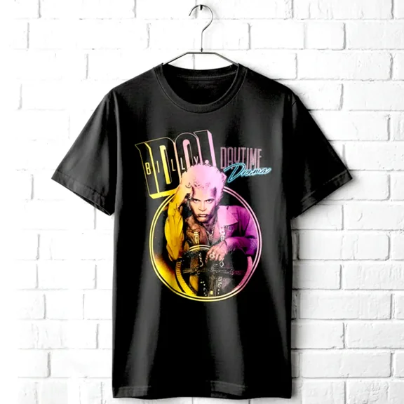 Billy Idol Daytime Drama Men's T Shirt (Charcoal, AdultL)