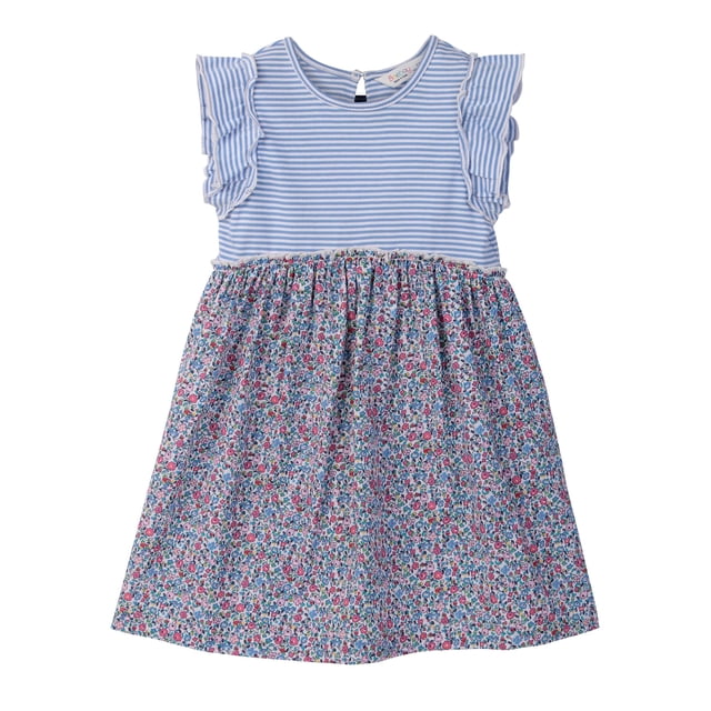 Vestido Beebay de mezcla de tejidos con volantes multicolor para 3 años