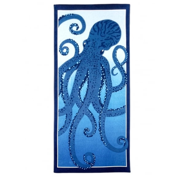 Mainstays Oversized Cotton Blend Blend Beach Towel, 36 x 72 in, Octopus