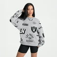 thumbnail image 2 of Women's Gameday Couture Heather Gray Las Vegas Raiders Always On Repeat Fleece Sweatshirt, 2 of 4