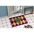thumbnail image 2 of Mardi Gras Fleur de lis Purple Green and Gold Door Mat, 2 of 2