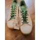 thumbnail image 4 of Size 10 Ad-id-as Advantage Men Athletic Casual Shoes White Green Tennis NIB, 4 of 6