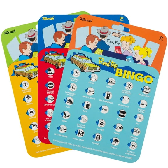 Toysmith Road Trip Bingo Cardboard/Paper Assorted, 4 Cards