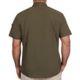 thumbnail image 2 of The American Outdoorsman Blackfoot River Fishing Shirt, Short Sleeve - Quick Dry, UPF 30 UV Protection, Modern Fit, Breathable Eyelets and Waterproof Chest Zip Multiple Pocket (Jungle Green, Medium), 2 of 9