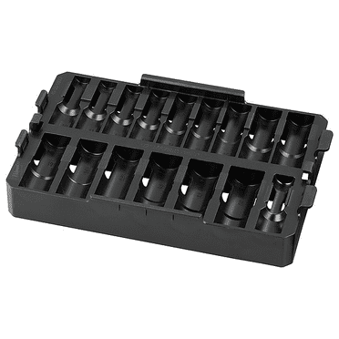 Milwaukee Socket Tray PACKOUT 1/2 in Drive Metric Deep Well 16 Slot Organizer Impact Duty