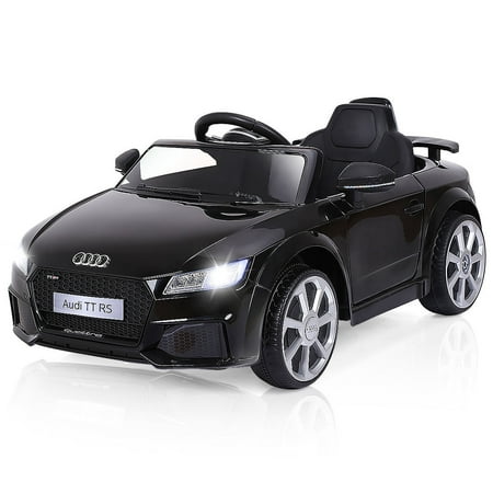 Gymax 12V Audi TT RS Electric Kids Ride On Car Licensed Remote Control MP3 Black