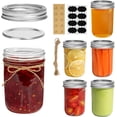 thumbnail image 1 of Small Mason Jars 8 oz 6Pcs, Half Pint Regular Mouth Mason Jar with Lids and Seal Bands, Glass Canning Jars for Jam, Jelly, Spice, Meal Prep, Honey, Shower Wedding Favors, DIY Candles Decor, 1 of 8