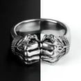 thumbnail image 6 of 316L Stainless Steel Angry Fist Power Man Men Rings Punk Rock Hip Hop Creativity, 6 of 8