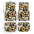 thumbnail image 3 of Xoenoiee Universal Fit Car Carpet Automotive Floor Mats fits Most Cars, SUV and Truck, Heavy Duty Rubber Backing, 4-pieces, Sunflower and Cow Pattern, 3 of 6