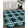 thumbnail image 3 of Ahgly Company Machine Washable Indoor Rectangle Transitional Deep Teal Green Area Rugs, 4' x 6', 3 of 7