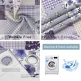 thumbnail image 4 of Spring Floral Blackout Curtains for Bedroom/Living Room, Thermal Insulated Kitchen Curtains, Dark Purple Flowers Patchwork Grid Bohemia Grommet Darkening Window Treatment Drapes 52"x72"x2, 4 of 8