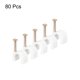 thumbnail image 3 of Redondo Cable Clips, 8mm 80uds PVC Cables Gestión con Carbono Acero Clavo para Hogar Alambre Cables, Blanco, 3 of 5