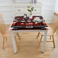 thumbnail image 3 of nygtbtfer Fitted Tablecloth for Round Table,USA Flag Farm Truck Table Cover with Elastic Edge Table Cloth, Fireworks Stars White Circle Table Covers for Kitchen Indoor, 3 of 7