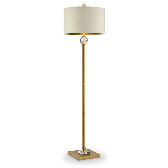 Gold Crystal Accent Floor Lamp