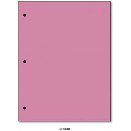 3 Hole Color Paper 8 1/2 X 11 - 100 Papers Per Pack (Orchid)