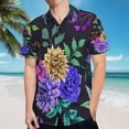 thumbnail image 5 of High Quality Hawaiian Shirts for Men Short Sleeve Aloha Beach Shirt Floral Summer Casual Button Down Shirts Blouses 3VBCIH, 5 of 7