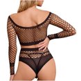thumbnail image 4 of uublik Bath Sets for Women Valentine's Day One Piece Nightwear Lace Nightgown Bodysuit Chemise Sleepwear Black Free Size, 4 of 5