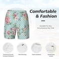 thumbnail image 6 of Picia Vintage Floral pattern Mens Swim Trunks with Compression Liner Stretch Beach Shorts Quick Dry with Zipper Pockets No-Chafing Board Shorts-Large, 6 of 9