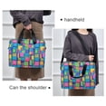 thumbnail image 6 of FORMRS 16" Laptop Bag Carrying Sleeve Case with Handle Travel Shoulder Briefcase, Colorful Geometric Pattern, 6 of 8