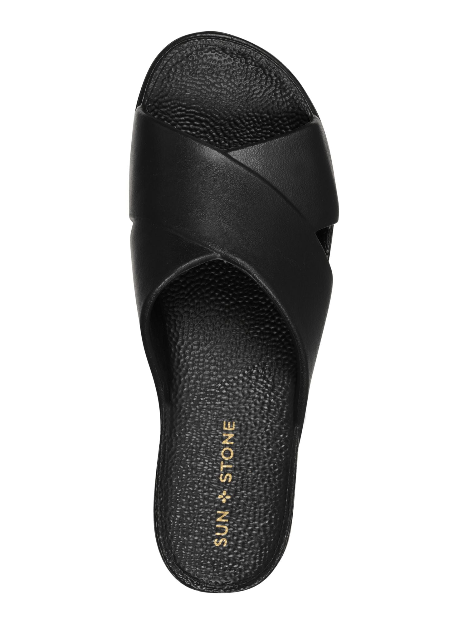 Sun + Stone Women's Winnie Braided Slide Sandals - Black Size 11 Medium