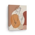 thumbnail image 1 of Smile Art Design Boho One Line Minimalism Art Women's Back Drawing Painting Abstract Canvas Wall Art Print Office Living Room Dorm Bedroom Aesthetic Modern Home Decor Ready to Hang - 40x30, 1 of 4