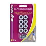 3-pack Magic Sliders Round Screw On Floor Slider Discs - Durable, 3/4 In - 8 Count, 3 Pack — Construction & DIY Use, Standard Hardware Spec