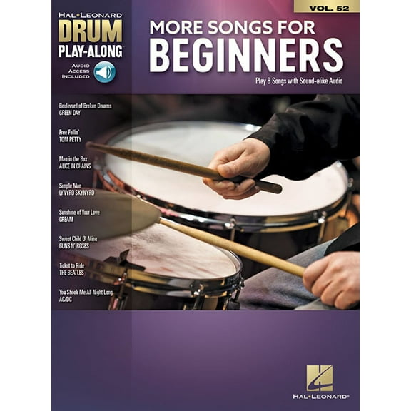 More Songs for Beginners: Drum Play-Along Volume 52, (Paperback)