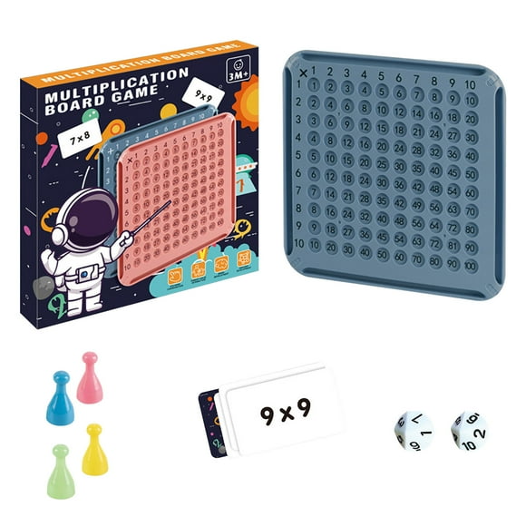 Lydiaunistar Educational Math Toy 99x99 Multiplication Table Board Game - PVC Multiplication Chart for Kids Learning, Classroom Homeschool Teaching Tool, Christmas Birthday Gift for Children