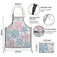 thumbnail image 7 of Blue and Pink Christmas Snowflake Pattern Apron-Garden Aprons for Women with Pockets-Cotton Linen Waterproof Kitchen Cooking Gardening Aprons Adjustable for Kitchen,Cooking,BBQ and Salon 33"x27", 7 of 7