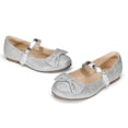 thumbnail image 4 of Kushyshoo Girl's Silver Glitter Ballet Flats Soft Mary Jane Dress Party Shoes Non-Slip 11M, 4 of 7