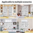 thumbnail image 6 of Grey Farmhouse Kitchen Curtains 96 Inch Length, Floral Floral Plant Leaf Vintage Spring Grommet Top Bedroom Living Room Curtains, Light Filtering Cafe Curtain Drapes 2 Panels Set 104''x96'', 6 of 9