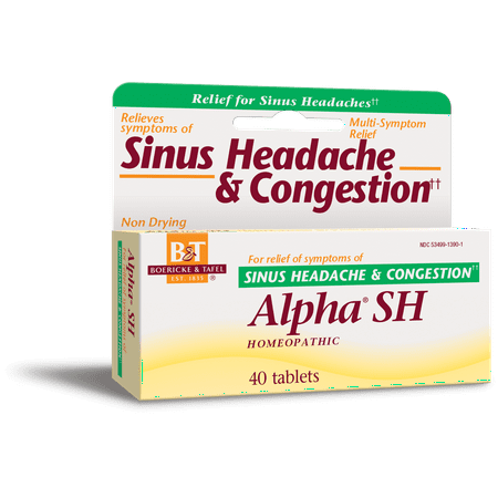 Boericke and Tafel Alpha SH Sinus Headache - 40 Tablets Homeopathic Pain (Best Way To Treat Sinus Headache)